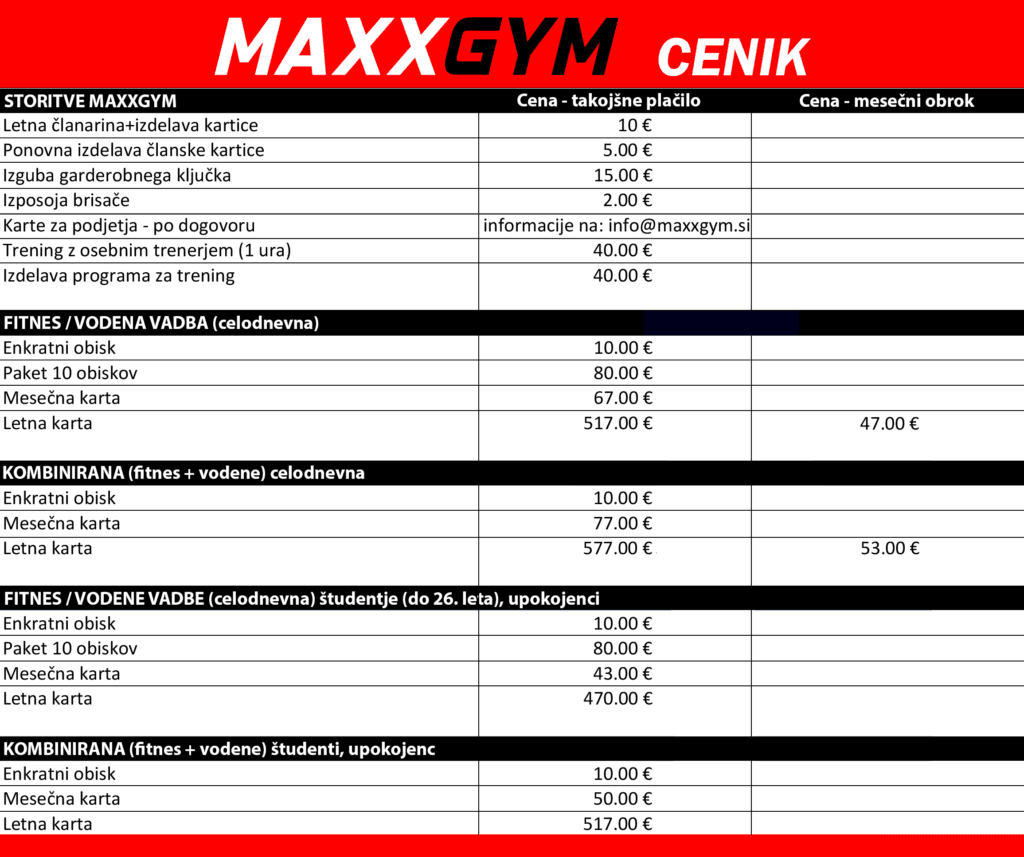 MAXXGYM gym